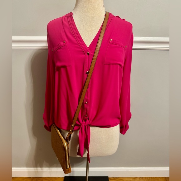 Vince Camuto Tania Leather Crossbody and Wristlet in Caramel Crisp Brown - Picture 10 of 10